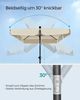 Songmics Sonnenschirm mit Aufbewahrungstasche, ohne Ständer, UPF 50+, Stahl / Polyester, Beige, 230 x 150 cm Bild 3