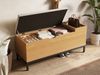 Merax Schuhbank, Aufbewahrungsbank, Sitzschrank, zusammenklappbare Aufbewahrungsbox und Fußbank natur 115 × 49.5× 40 cm Bild 5