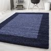 Hochflor Teppich Lux rechteckig - 200x290 cm - Marineblau Bild 2