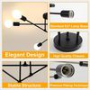 Ophy Kronleuchter Sputnik Kronleuchter, 6‑flammig, Vintage Deckenlampe aus Metall (E27), ohne Leuchtmittel, halbbündige Deckenbeleuchtung, für Esszimmer, Schlafzimmer & Wohnzimmer Bild 3