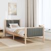 vidaXL Bettgestell Braun und Dunkelgrau 80 x 200 cm Massivholz Kiefer 878500 Bild 4