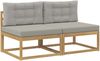 vidaXL 2 Stück Outdoor Mittelsofa Polyester Weiß 901542 Bild 2