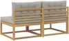 vidaXL 2 Stück Outdoor Mittelsofa Polyester Weiß 901542 Bild 5