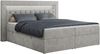 Boxspringbett - Doppelbett mit Multipocket-Matratze und LED - GOLD-6 - 140x200cm - Hellgrau Stoff - H3 Bild 3