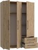 Schrank mit Drehtüren MOKKARIS Kleiderschrank ca. 144 x 200 x 59 cm Artisan Eiche Nb. Bild 3