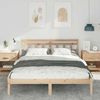 vidaXL Bettrahmen Braun 140 x 200 cm Massives Kiefernholz 872371 Bild 3