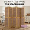 Paravent Raumteiler 5 teilig Holz Trennwand Sichtschutz Braun Bild 4