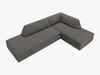 Micadoni Ecksofa Ruby 4-Sitzer Rechts Kord Scala Dunkelgrau Bild 3