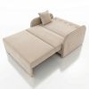Wohnero 24 Goldi 2 Premium Schlafsofa 124x100 cm mit Schlaffunktion & Bettkasten – 113x195 cm Liegefläche, Hochwertiges Sofa Creme Bild 4