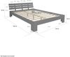 Homestyle4u Futonbett, massives Kiefernholz, Grau, 140x200 cm Bild 4