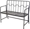 Gartenbank Metall 2-Sitzer Schwarz pulverbeschichtet mit RÃ¼ckenlehne Wellenoptik Bild 2