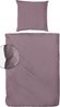 Primera Flanell Bettwäsche 155x220 stonewashed berry uni aubergine 173100-466 Bild 3
