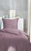 Primera Flanell Bettwäsche 155x220 stonewashed berry uni aubergine 173100-466 Bild 4