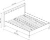AX LIVING 160 x 200 Bett Iseonia 160 – 171 cm breit, Eiche Wotan/Beige Bild 2