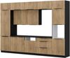 Küche CREMONA NAGU 340 cm Eiche hell Küchenzeile Küchenblock Singleküche Einbauküche Bild 5