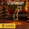 SALCAR 1M LED Gartenstecker Sternschnuppe, Weihnachtslicht Mit 400 Cluster Lichterkette Bild 4