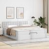 vidaXL Ottoman-Bett mit Matratzen Weiß 200x200 cm Kunstleder 3311324 Bild 3