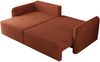 L-förmiges Ecksofa mit Armlehnen, für das Wohnzimmer, Schlaffunktion und Bettkästen, Wellenfeder am Sitz, losen Kissen - MESTO - Orange Plüschstoff - linke Seite Bild 5