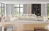 Sofa Designersofa MEGAN 2-Sitzer in Stoff Poso Creme Bild 2