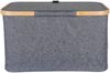 Allzweckkorb >Noto< in Dunkelgrau, Bambus, Polyester - 30x25x45cm (BxHxT) Bild 4
