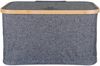 Allzweckkorb >Noto< in Dunkelgrau, Bambus, Polyester - 30x25x45cm (BxHxT) Bild 5