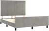 Bettgestell mit Kopfteil Samt Hellgrau 140x190 cm, Härtegrad: H2 [3125751] Bild 4