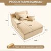 LITBIRD Chaiselongue 160 cm Loungesofa, Boneless Bodensofa & Schlafsofa mit Schlaffunktion, 1 Teile, Platzsparendes Cloud Sofa mit Armlehnen für Wohnzimmer Bild 2
