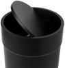 Umbra Bath Touch Mülleimer mit Deckel, Abfalleimer, Müllsammler, Papierkorb, Soft Touch Kunststoff, Schwarz, 023269040 Bild 2