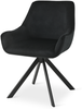 GOEURVANT 1178 Esszimmerstühle 2er-Set, 360° Drehbar, Samt - Schwarz Bild 4