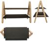 MamboCat Etagere Etagere Erika 2-stöckig Schieferplatten Holz Servier-Regal Buffet, Schiefer Bild 4