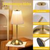 ZMH Nachttischlampe 2er Set Akku LED Kabellos Dimmbar Touch USB Stofflampenschirm Modern Für Schlafzimmer Küche Bild 3