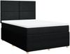 vidaXL Boxspringbett mit Matratze Schwarz 140x190 cm Stoff 3294346 Bild 3