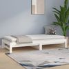 vidaXL Tagesbett Ausziehbar Weiß 2x(90x200) cm Massivholz Kiefer [820428] Bild 4