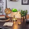 hofstein Tischleuchte »Mezzovilla« Tischlampe aus Metall und Glas in Messing/Grün, ohne Leuchtmittel, Leuchte im Vintage Design mit Glasschirm,Schnurschalter Kabel, 1xE27 Bild 5
