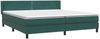 vidaXL Boxspringbett mit Matratze Dunkelgrün 180x220 cm Samt 3318084 Bild 4