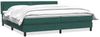 vidaXL Boxspringbett mit Matratze Dunkelgrün 180x220 cm Samt 3318084 Bild 2