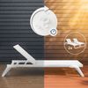 Sonnenliege RALF 2er Set klappbar - 72 x 210 x 31 cm, Metall, Weiß | Gartenliege Strandliege Bild 5