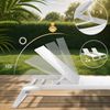 Sonnenliege RALF 2er Set klappbar - 72 x 210 x 31 cm, Metall, Weiß | Gartenliege Strandliege Bild 4