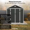 STEELSØN 'Novara' Gerätehaus Satteldach, Kunststoff, dunkelgrau, wetterfest, 226x200x230 cm, abschließbar, Gartenhaus mit Fenster Bild 3