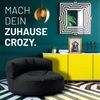 Lumaland runde Outdoor Sitzsack-Lounge, Polyester, Schwarz, 90 x 50 cm, 320 l Bild 3