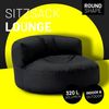 Lumaland runde Outdoor Sitzsack-Lounge, Polyester, Schwarz, 90 x 50 cm, 320 l Bild 2