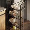 Rollregal Rolivo Schwarz 58 x 15 cm mit 4 Fächern Vicco Bild 4