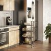 Rollregal Rolivo Schwarz 58 x 15 cm mit 4 Fächern Vicco Bild 3
