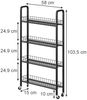 Rollregal Rolivo Schwarz 58 x 15 cm mit 4 Fächern Vicco Bild 2