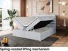 MEBLINI Boxspringbett KARIM 180x220 cm mit Bettkasten - H4/Hellgrau Samt Polsterbett - Doppelbett mit Topper & Taschenfederkern-Matratze Bild 4