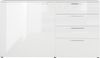 Sideboard >M-403< (BxHxT: 186x107x40 cm) in weiss - 186x107x40cm (BxHxT) Bild 3