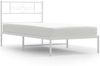 vidaXL Bettgestell mit Kopfteil Metall Weiß 90x190 cm 355308 Bild 2