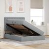 vidaXL Aufbewahrungsbett mit Matratze Hellgrau 140 x 190 cm Stoff 3371841 Bild 4
