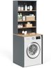 Waschmaschinenschrank Viktor Anthrazit/Goldkraft Eiche 66 x 88.2 cm 2 Teile mit Regal Vicco Bild 5