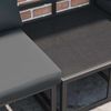 vidaXL Gartensofa-set mit Kissen 5 pcs Schwarz Aluminium 3378866 Bild 4